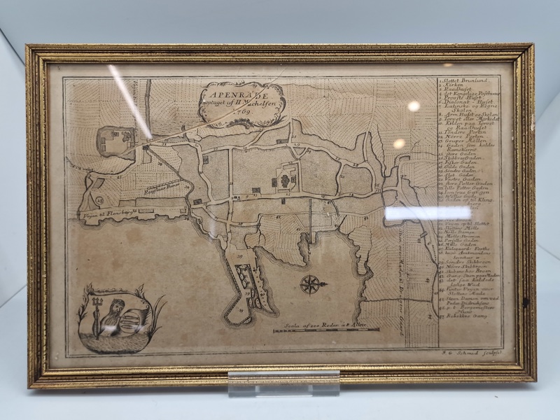 Originalt 1700 tals kort - Aabenraa