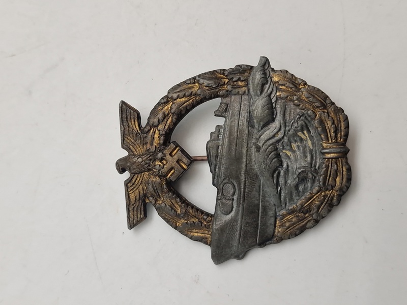 Originalt TYsk WW2 E BOOT badge WW2