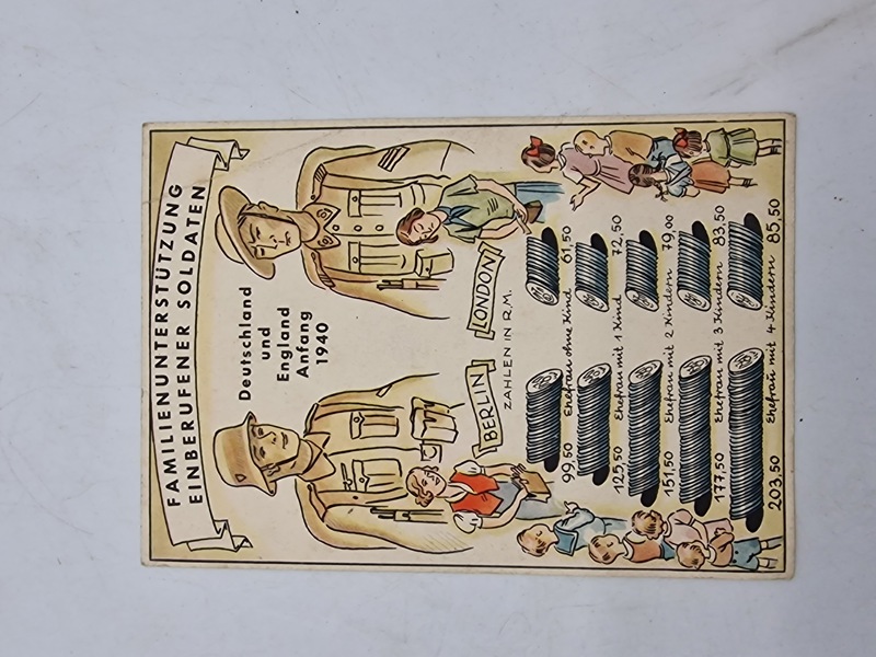 Originalt tysk ww2 propaganda postkort