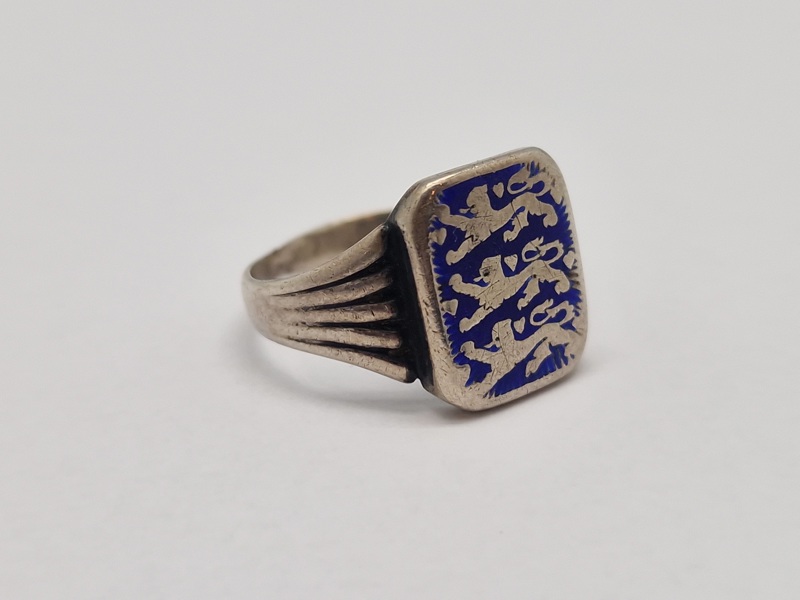 Original dansk national fingerring - sølv
