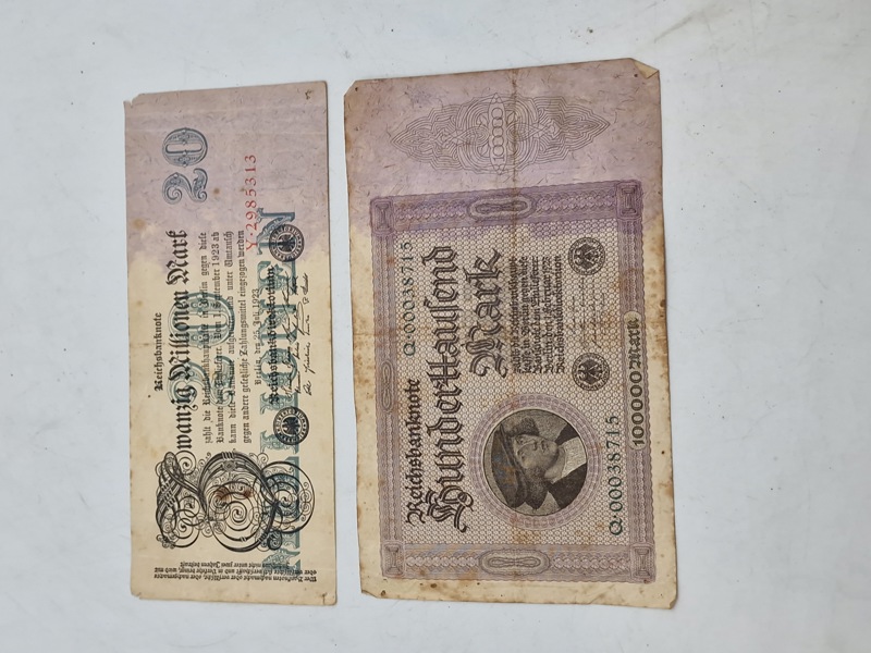 Originale tyske pengesedler - 1920’erne