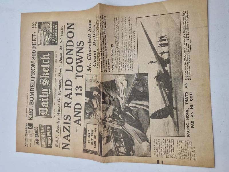 Original Engelsk avis WW2