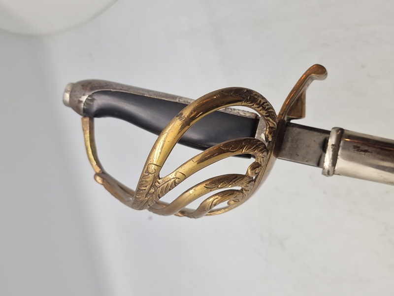 Original fransk 1800 tals officers sabel - klinge repareret