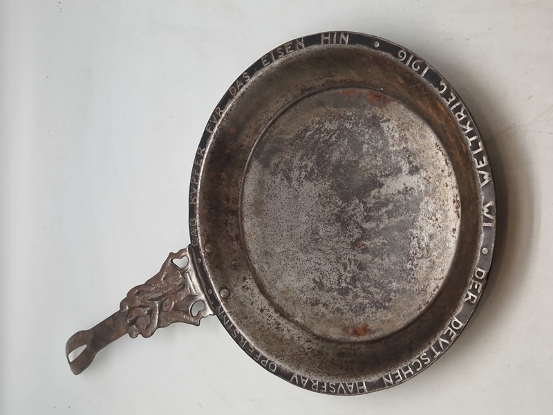 Original stor tysk ww1 pande (Gold Für Eisen)