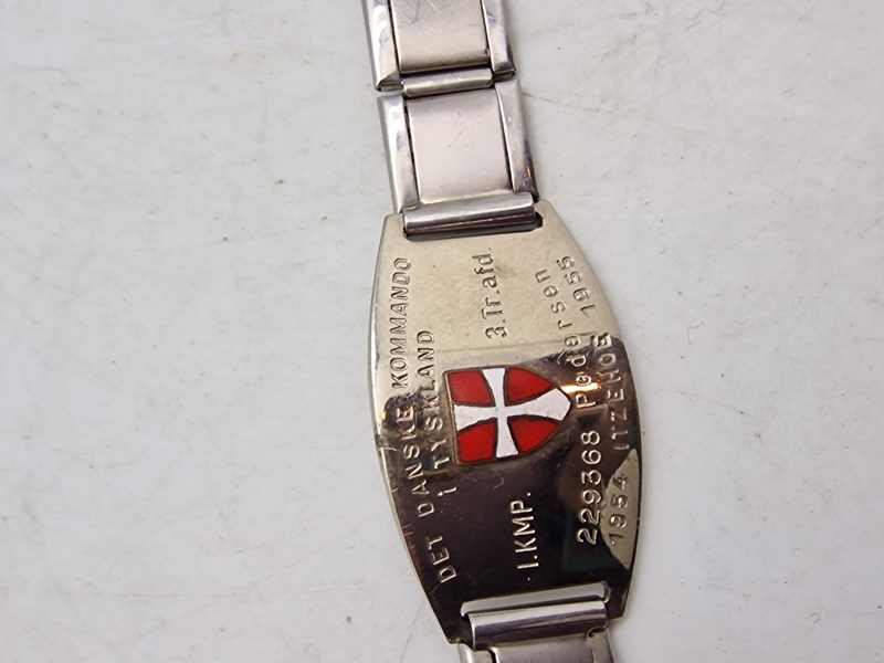 Originalt armbånd fra den danske brigade i Tyskland