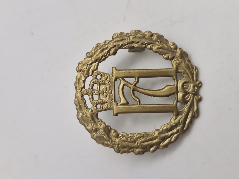 Originalt WW2 Free Norwegian Forces 1943 Birmingham hallmarked silver cap badge