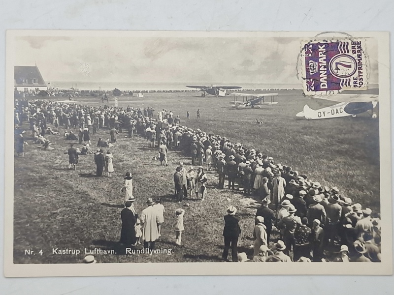 Originalt postkort med motiv fra Kastrup lufthavn