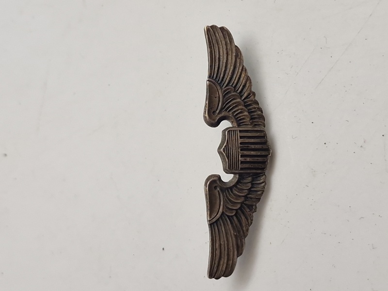 Original amerikansk faldskærmsvinge ww2 af sterlingsølv