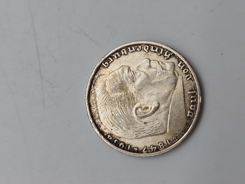 Original 2 Reichmark fra 1939 - sølv 