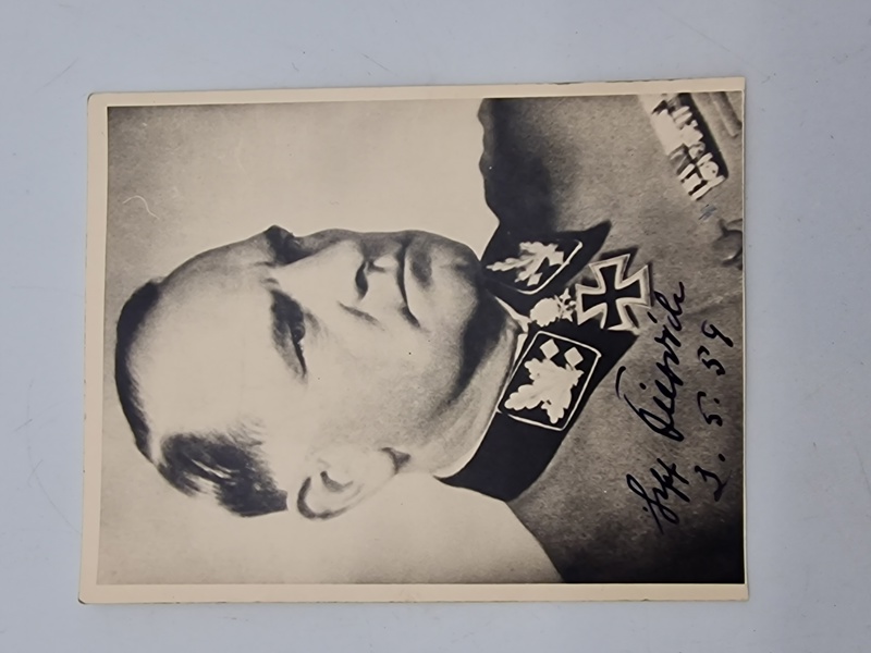 WWII German Waffen-SS General Sepp Dietrich original signatur
