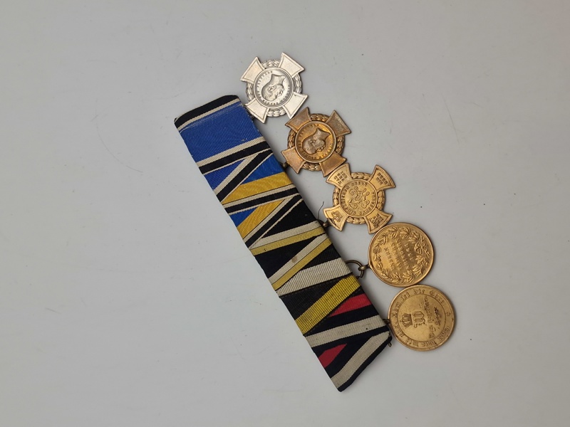 Original tysk spange med bl.a. medaljen for invasionen af Dybbøl og Als - en rigtig 1864 ting