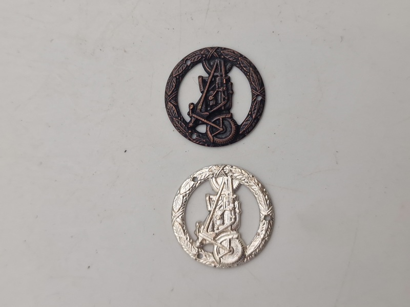Originale duelighedstegn - Bronze & Sølv (Motorcykel)