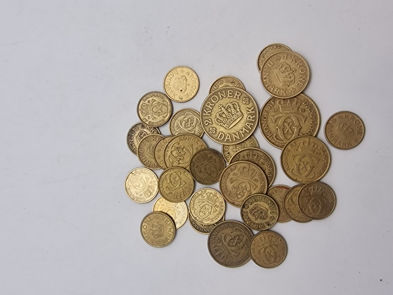 Samling danske mønter “De gule”