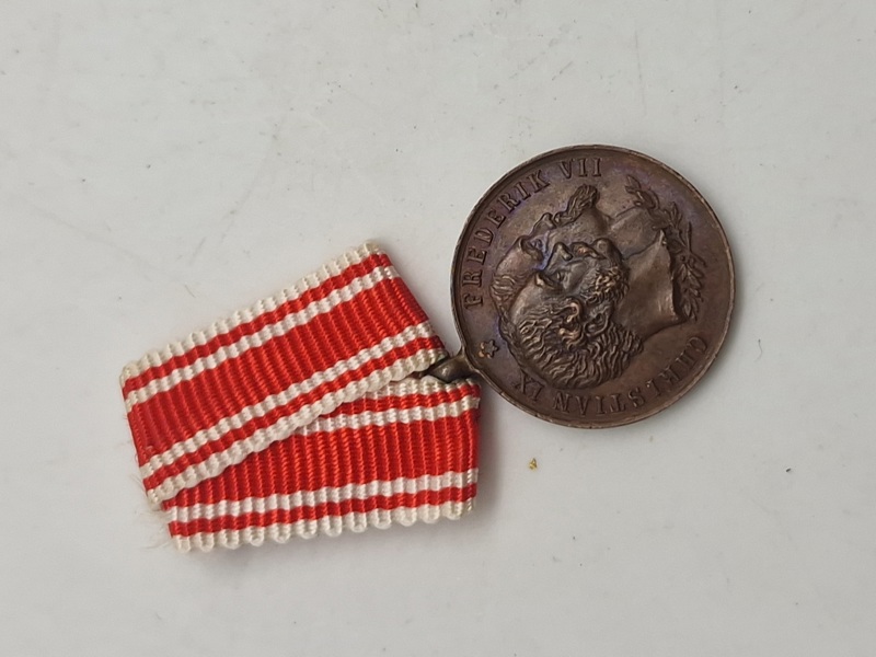 Original miniature (Dobbeltmedalje) for deltagelse i begge slesvigske krige