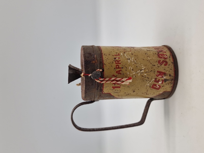 Original indsamlingsbøsse fra "den sønderjyske dag"