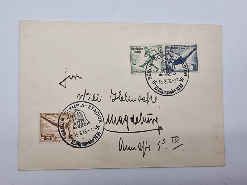 Original tysk kuvert - Olympiaden 1936