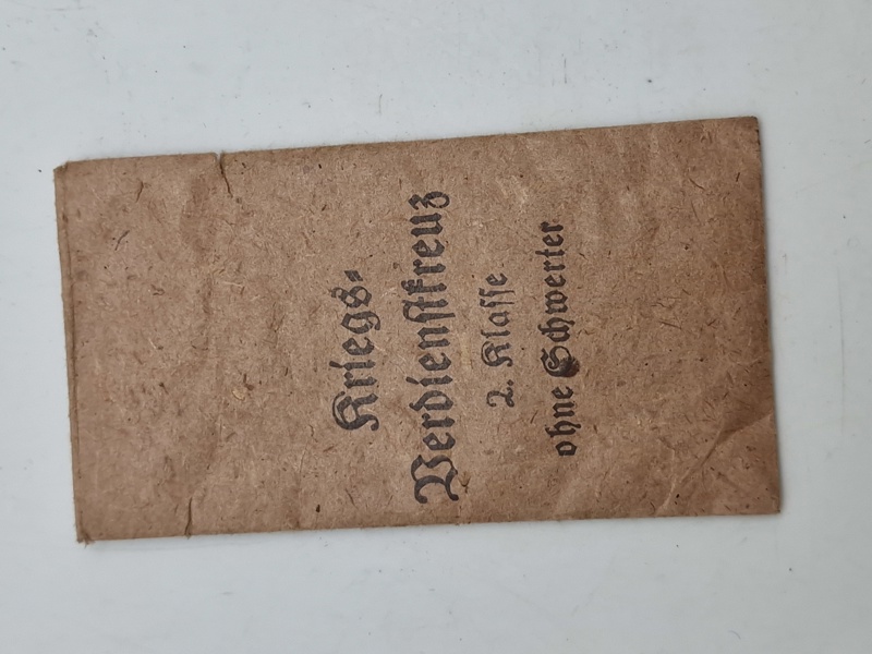 Original tildelingspose til Kriegsverdienstkreuz