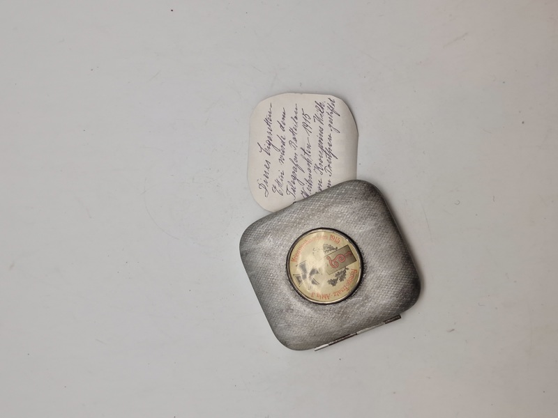 Originalt ww1 etui - Fernspr-Ersatz-Abtlg. 3" (Fjernsprogserstatningsafdeling 3) og "Kriegsweihnachten 1915" (Krigsjul 1915)