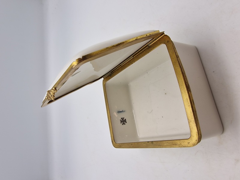 Original tysk porcelænsæske ww1