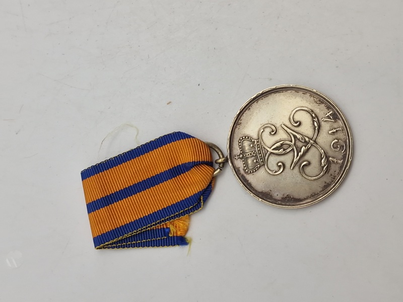 Original Schwarzburg-Rudolstadt-Sondershausen Sølv Krigsfortjenstmedalje fra 1914.