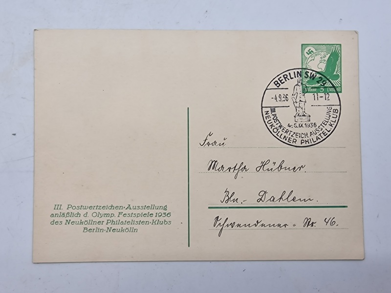 Originalt postkort - Olympiaden 1936