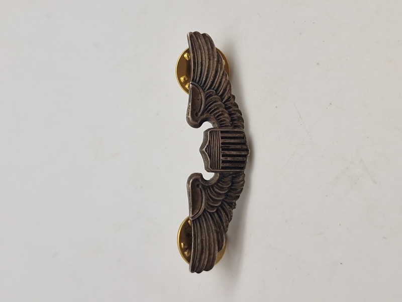 Original WW2 pattern United States Army Air Force pilot Wing - sterlingsølv