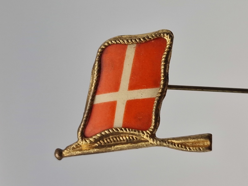Original dansk national pin fra tiden omkring ww2