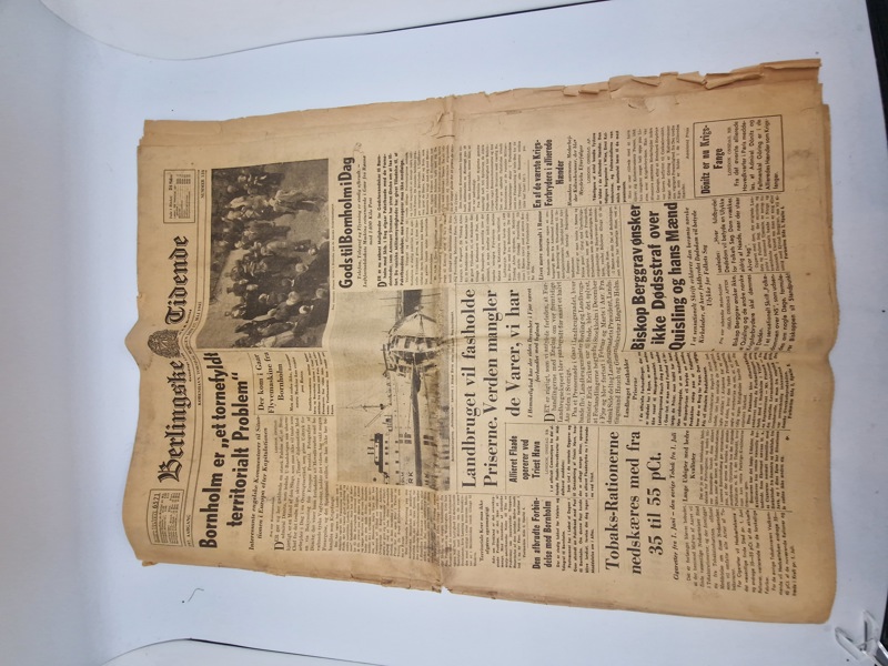 Original avis fra maj dagene 1945
