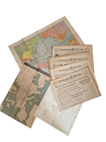 Originale ww2 aviser & kort