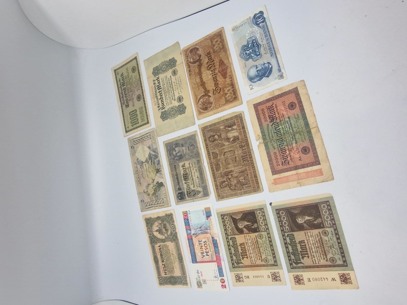 Samling originale tysk inflations sedler fra 1920’erne