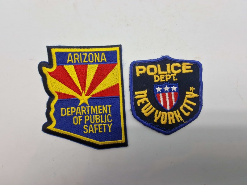 To stk amerikanske politi patches 