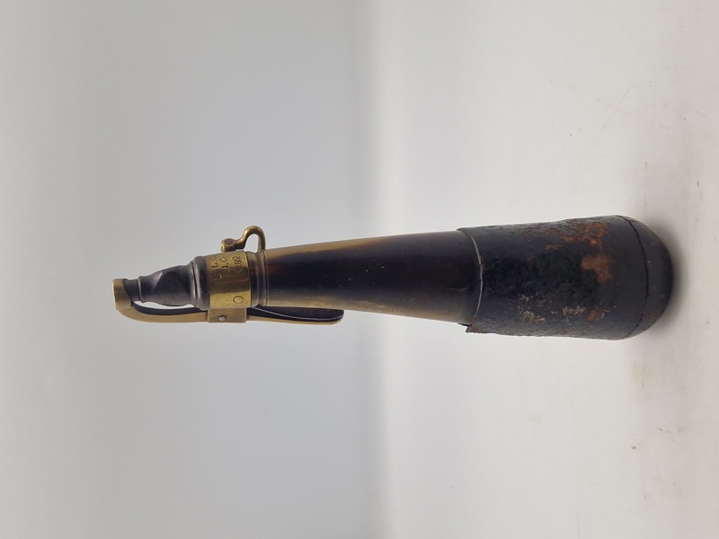 Originalt dansk jægerkrudthorn model 1819. komplet - super stemplet