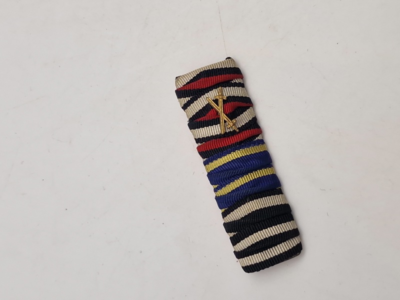 Original Bandspange Feldspange WW1 - 3 Auszeichnungen EK2 1914, Braunschweig Kriegsverdienstkreuz und Ehrenkreuz des Weltkrieges
