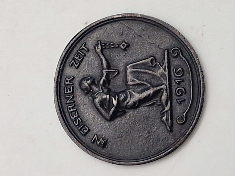 Original tysk “Gold Für Eisen” token/medalje - ww1