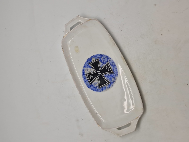 Original tysk ww1 patriotisk porcelæns bakke