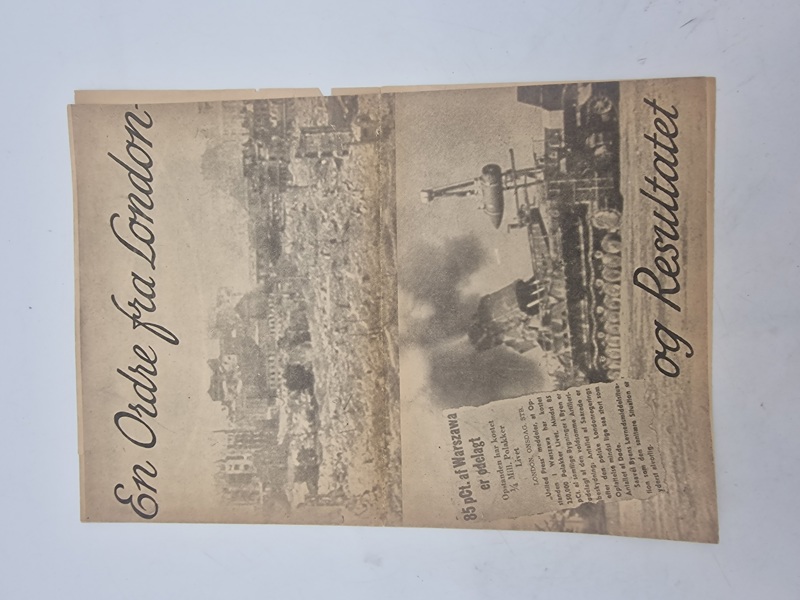Original ww2 pjece - En ordre fra London, og resultatet