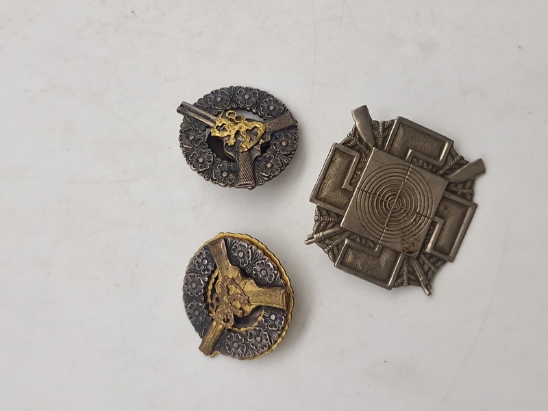 Original WW2 Finnish Army Real M/1921 Shooting Badge & finske militært skydefærdighedsmærker 