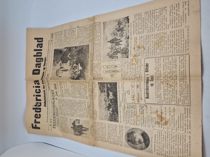 Originalt eks af Fredericia Dagblad fra 1949