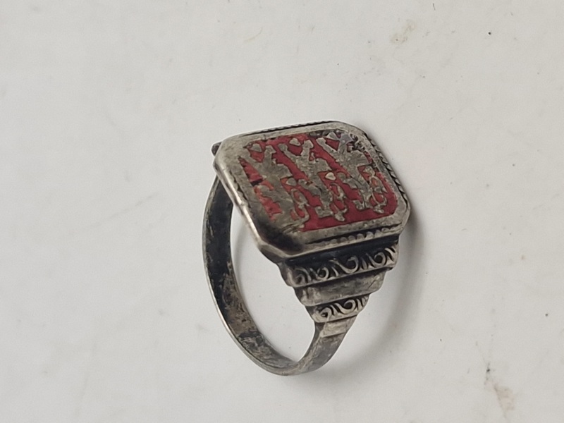 Original dansk patriotisk fingerring fra tiden omkring ww2