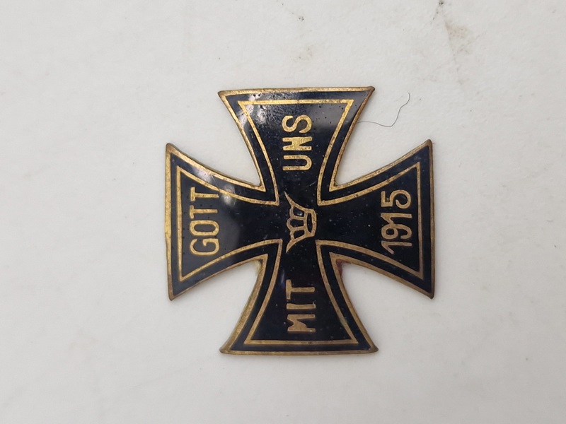 Originalt Patriotika Anhänger Eisernes Kreuz 1914 Gott mit uns