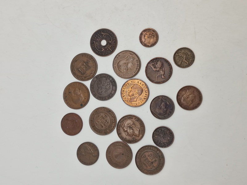 Samling engelske mønter 