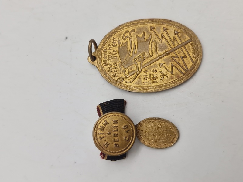 Original German Kyffhauser Veterans Association 1914 1918 Medal and pin 