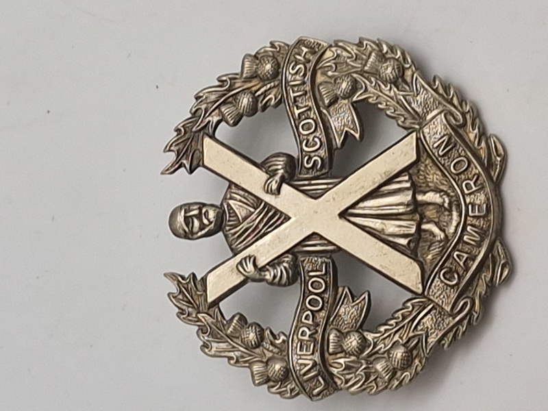 Originalt Skotsk WW1/WW2 regimentsmærke 