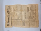 Original ww2 spiseseddel fra tiden omkring augustoprøret 