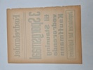 Original spiseseddel fra den nazistiske danske avis “Fædrelandet” 