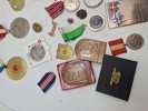 Lot diverse pins og medaljer 