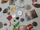 Lot diverse pins og medaljer 