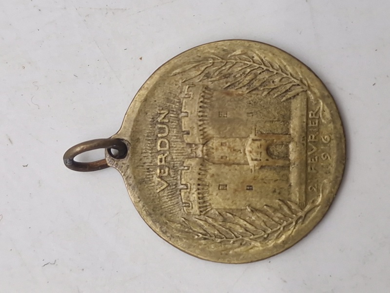 Original Verdun-medalje, som er en uofficiel fransk militærmedalje - ww1