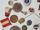 Samling pins og marker 