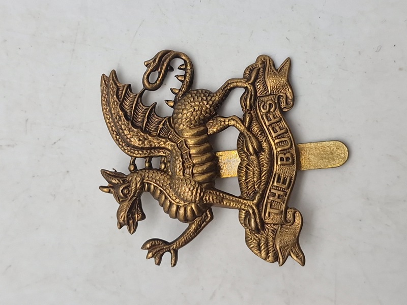 Originalt baretmærke fra dansker i The Buffs WW2 regimentet for de Danske frivillige i WW2 